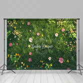 Lofaris Floral Fresh Grass Spring Green Photography Backdrop