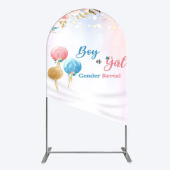 Lofaris Floral Glitter Gender Reveal Sweet Arch Backdrop