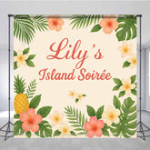 Lofaris Floral Hawaii Island Soiree Custom Birthday Backdrop