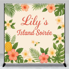 Lofaris Floral Hawaii Island Soiree Custom Birthday Backdrop