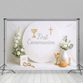 Lofaris Floral Holy Grails Communion Cake Smash Backdrop