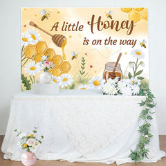 Lofaris Floral Honey Bee Sweet Sunny Baby Shower Backdrop