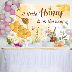 Lofaris Floral Honey Bee Sweet Sunny Baby Shower Backdrop