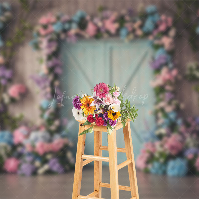 Lofaris Floral Hydrangea Arch Farm Door Wedding Backdrop