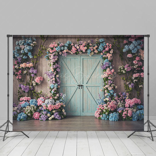 Lofaris Floral Hydrangea Arch Farm Door Wedding Backdrop