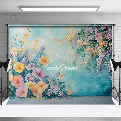 Lofaris Floral Ink Wash Painting Fine Art Spring Backdrop