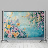 Lofaris Floral Ink Wash Painting Fine Art Spring Backdrop