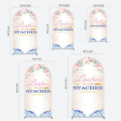 Lofaris Floral Lashes Or Staches Gender Reveal Arch Backdrop
