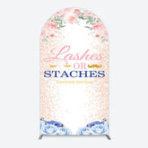 Lofaris Floral Lashes Or Staches Gender Reveal Arch Backdrop