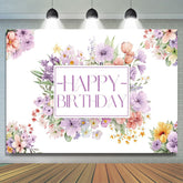 Lofaris Floral Lavender Purple Spring Vibe Birthday Backdrop