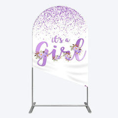 Lofaris Floral Lavender Sweet Girl Baby Shower Arch Backdrop