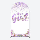Lofaris Floral Lavender Sweet Girl Baby Shower Arch Backdrop