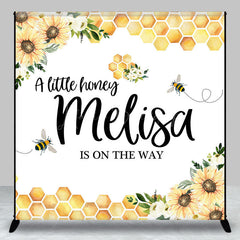 Lofaris Floral Little Honey Custom Name Baby Shower Backdrop