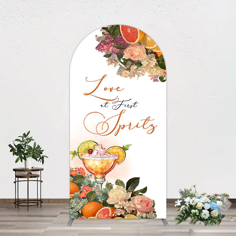 Lofaris Floral Love At First Sprits Wedding Arch Backdrop
