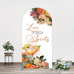 Lofaris Floral Love At First Sprits Wedding Arch Backdrop
