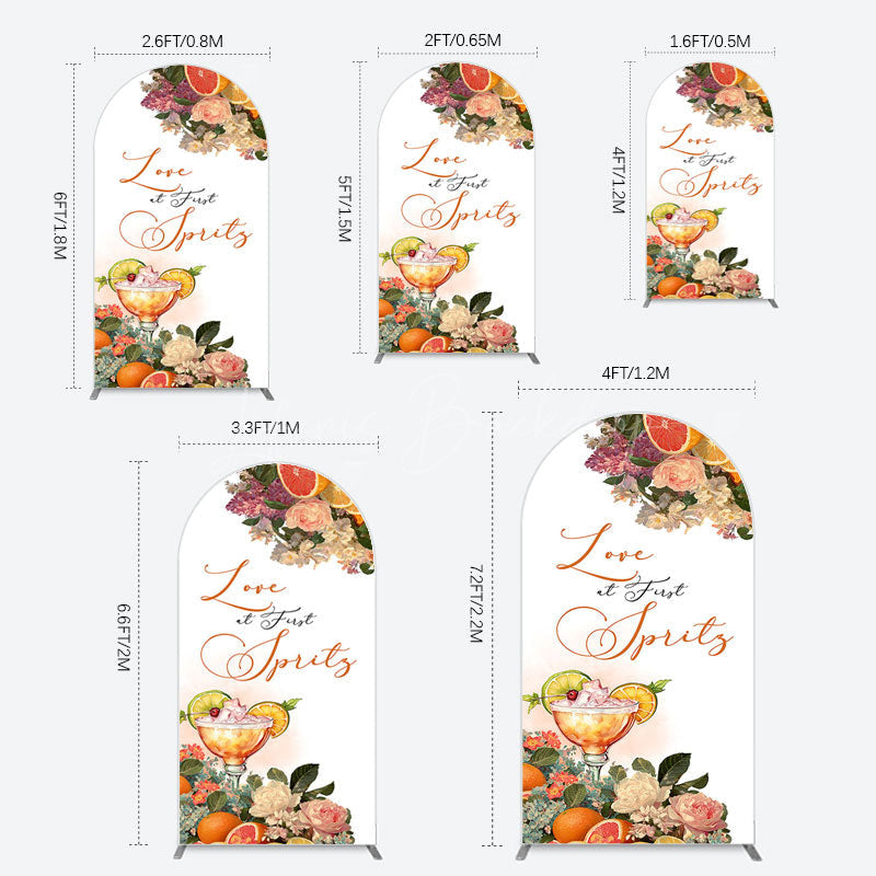 Lofaris Floral Love At First Sprits Wedding Arch Backdrop