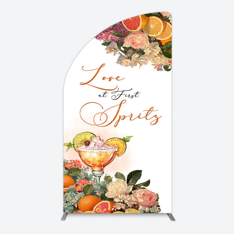 Lofaris Floral Love At First Sprits Wedding Half Moon Arch Backdrop