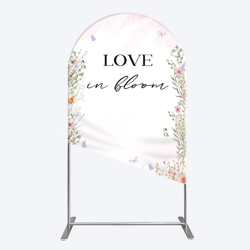 Lofaris Floral Love In Bloom Sweet Wedding Arch Backdrop