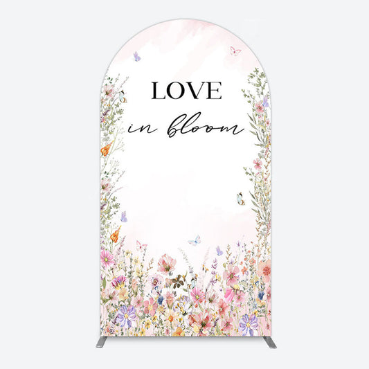 Lofaris Floral Love In Bloom Sweet Wedding Arch Backdrop