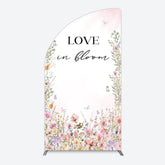 Lofaris Floral Love In Bloom Sweet Wedding Half Moon Arch Backdrop