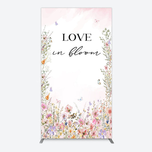 Lofaris Floral Love In Bloom Sweet Wedding Rectangle Backdrop