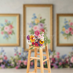 Lofaris Floral Painting Wall Elegant Sweet Wedding Backdrop