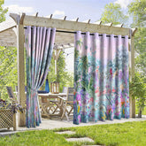 Lofaris Floral Painting Waterproof Printed Outdoor Curtains