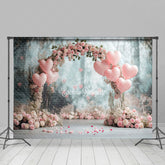 Lofaris Floral Pink Balloon Arch Valentines Day Backdrop