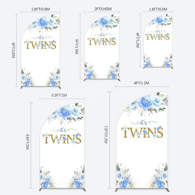 Lofaris Floral Plant Simple Vibe Baby Shower Half Moon Arch Backdrop