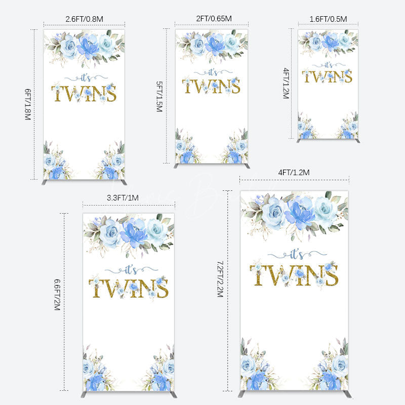 Lofaris Floral Plant Simple Vibe Baby Shower Rectangle Backdrop