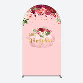Lofaris Floral Pumpkin Sweet Pink Baby Shower Arch Backdrop