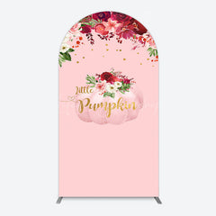 Lofaris Floral Pumpkin Sweet Pink Baby Shower Arch Backdrop