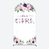 Lofaris Floral Purple Series Girl Baby Shower Arch Backdrop