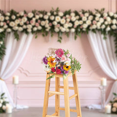 Lofaris Floral Rectangular Arch Wedding Photography Backdrop