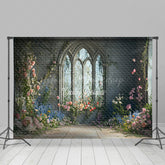 Lofaris Floral Retro Wall Fine Art Sweet Wedding Backdrop