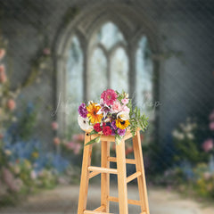 Lofaris Floral Retro Wall Fine Art Sweet Wedding Backdrop