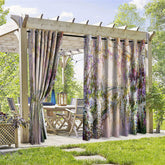 Lofaris Floral River Waterproof Printed Outdoor Curtains