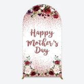 Lofaris Floral Rose Gold Glitter Mothers Day Arch Backdrop