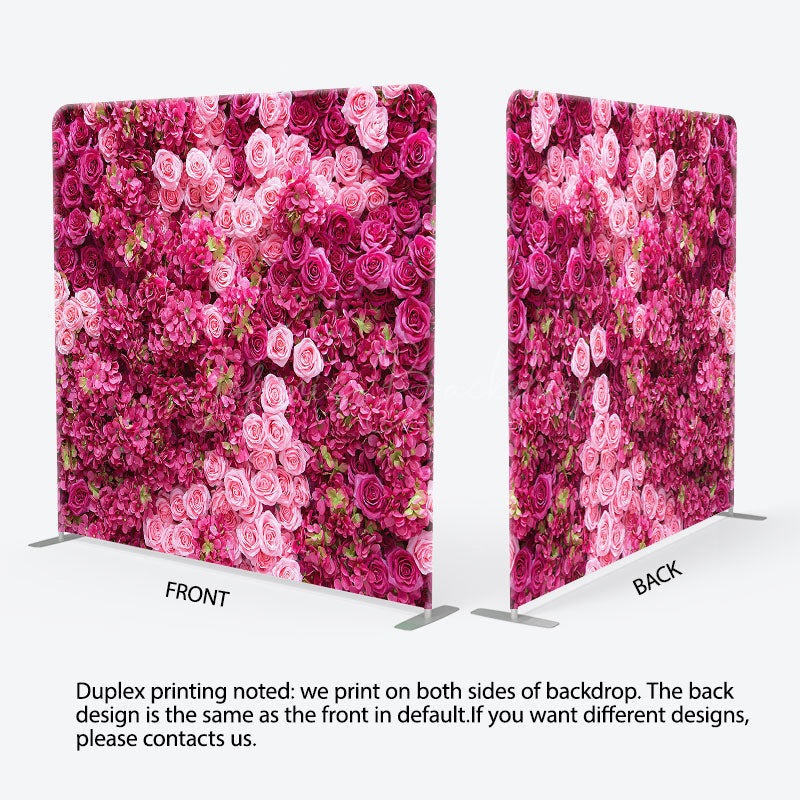 Lofaris Floral Roses Spring Photo Square Tension Backdrop