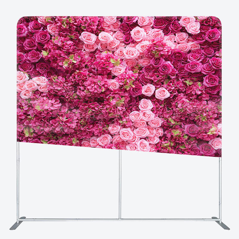 Lofaris Floral Roses Spring Photo Square Tension Backdrop