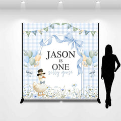Lofaris Floral Silly Goose Flag 1st Custom Birthday Backdrop