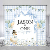Lofaris Floral Silly Goose Flag 1st Custom Birthday Backdrop