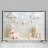 Lofaris Floral Sky Lambs Photography Cake Smash Backdrop