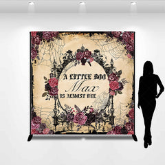 Lofaris Floral Spider Halloween Custom Baby Shower Backdrop