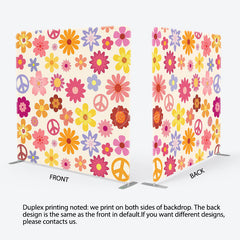 Lofaris Floral Spring Color Pattern Square Tension Backdrop