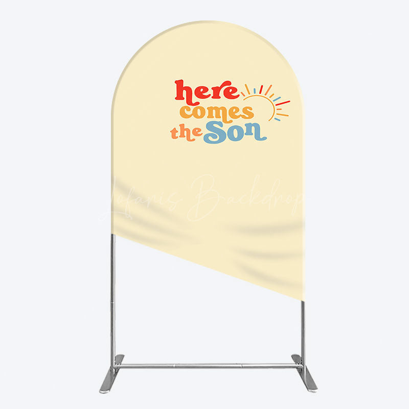 Lofaris Floral Spring Elegant Happy Birthday Arch Backdrop