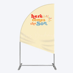 Lofaris Floral Spring Elegant Happy Birthday Half Moon Arch Backdrop