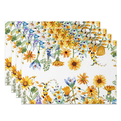 Lofaris Floral Spring Garden Fresh Sweet Set of 4 Placemats