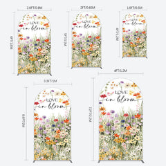 Lofaris Floral Spring Love In Bloom Wedding Arch Backdrop