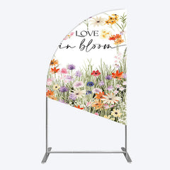 Lofaris Floral Spring Love In Bloom Wedding Half Moon Arch Backdrop